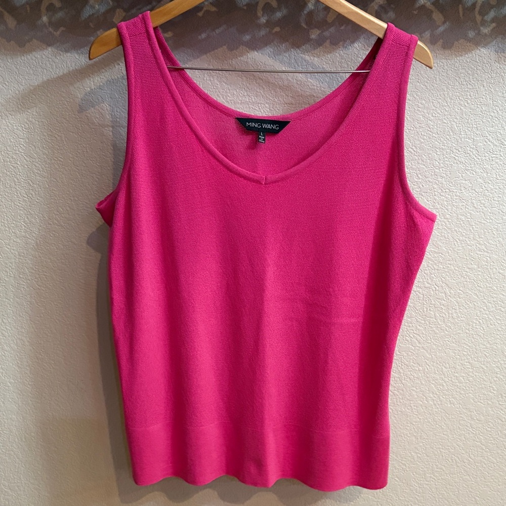 Ming Wang Vibrant Pink Sleeveless Top